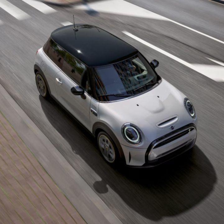 MINI Cooper Electric driving on the highway