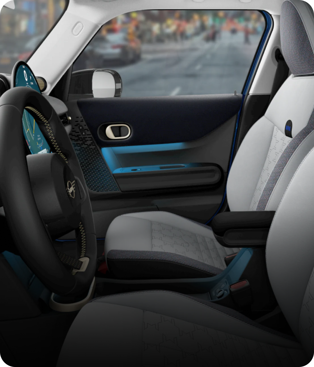 The Sport Seats of the MINI Cooper 4 Door.