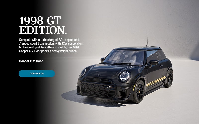 Front and side profile of 1998 GT Edition MINI Cooper.